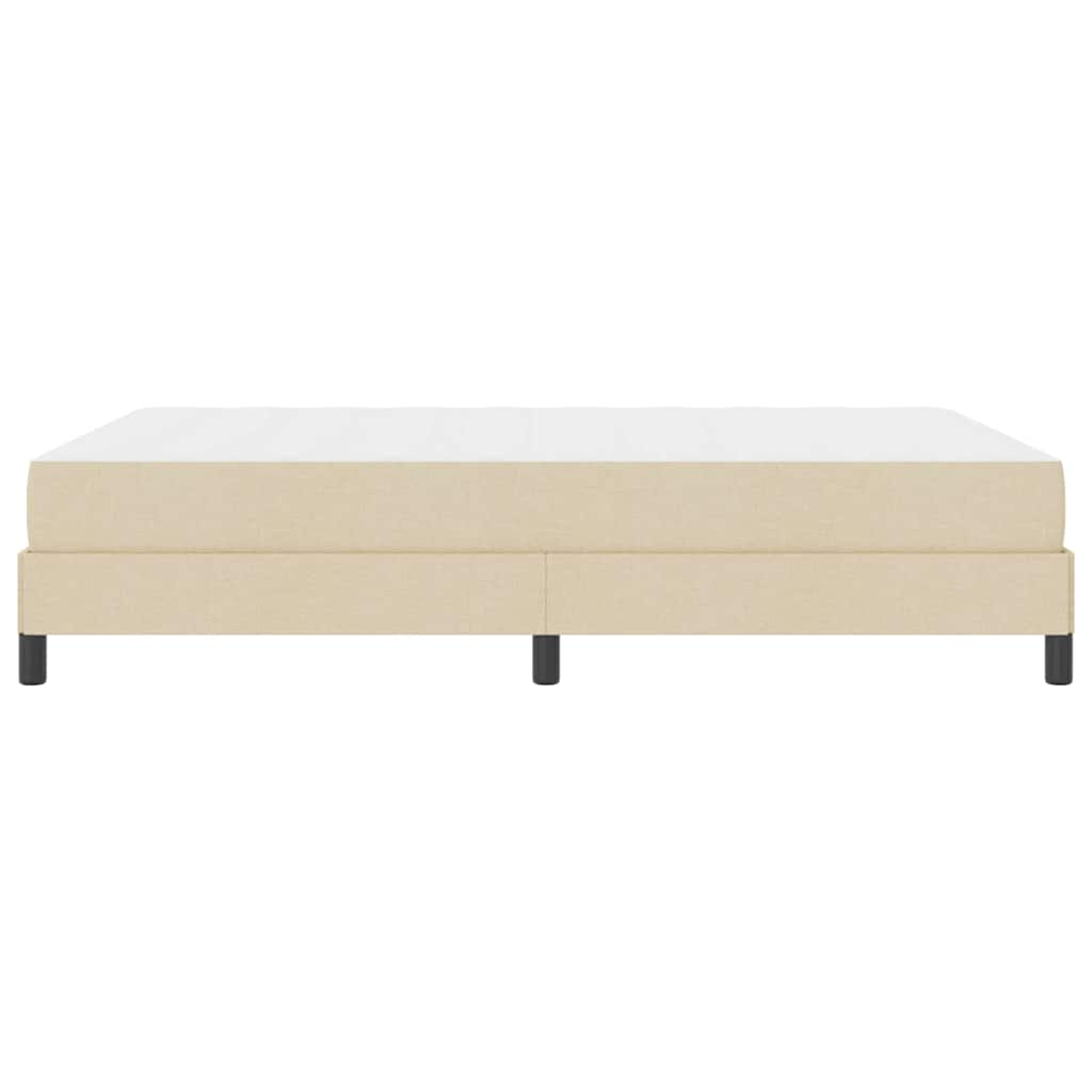 Κρεβάτι με ελατήρια με στρώμα Κρεμ 160 x 200 cm ύφασμα