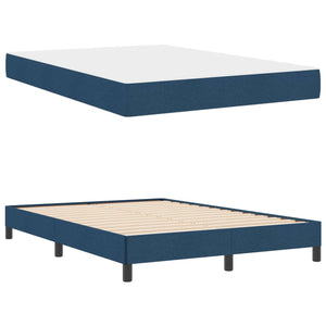 Κρεβάτι με ελατήρια με στρώμα Μπλε 160 x 200 cm ύφασμα - Pakobazaar