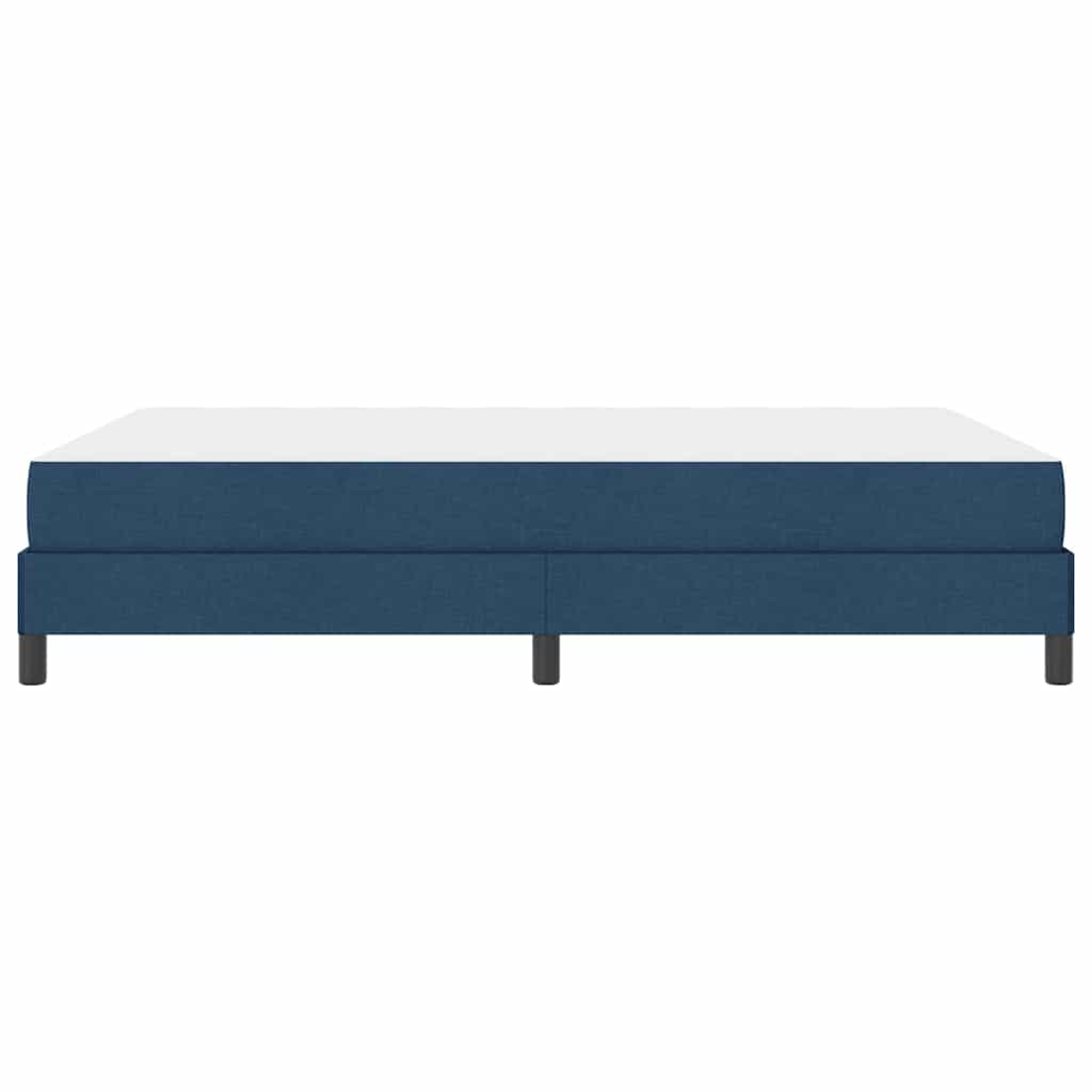 Κρεβάτι με ελατήρια με στρώμα Μπλε 160 x 200 cm ύφασμα - Pakobazaar