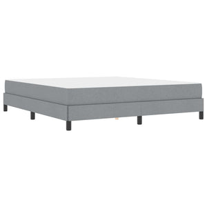 Κρεβάτι με ελατήρια Ανοιχτό γκρι 180 x 200 cm ύφασμα