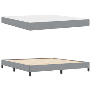 Κρεβάτι με ελατήρια Ανοιχτό γκρι 180 x 200 cm ύφασμα