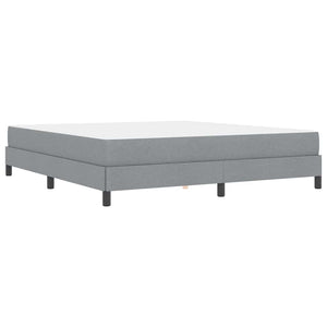 Κρεβάτι με ελατήρια Ανοιχτό γκρι 180 x 200 cm ύφασμα