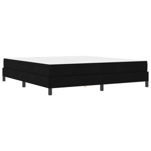 Κρεβάτι με ελατήρια με στρώμα Μαύρο 180 x 200 cm ύφασμα - Pakobazaar