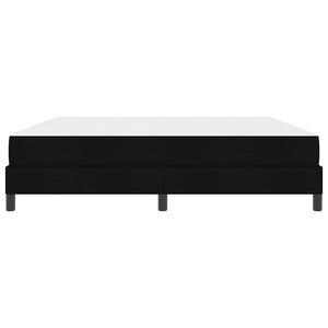 Κρεβάτι με ελατήρια με στρώμα Μαύρο 180 x 200 cm ύφασμα - Pakobazaar
