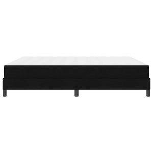 Κρεβάτι με ελατήρια με στρώμα Μαύρο 180 x 200 cm ύφασμα - Pakobazaar