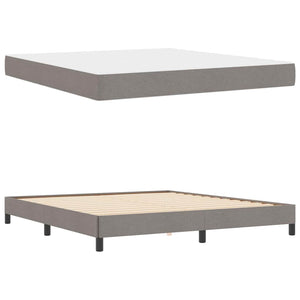 Κρεβάτι με ελατήρια με στρώμα Taupe 180 x 200 cm ύφασμα - Pakobazaar