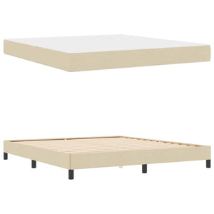 Κρεβάτι με ελατήρια Κρεμ 180 x 200 cm ύφασμα
