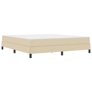 Κρεβάτι με ελατήρια Κρεμ 180 x 200 cm ύφασμα