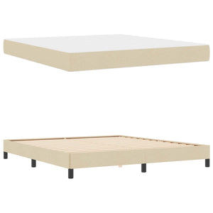Κρεβάτι με ελατήρια Κρεμ 180 x 200 cm ύφασμα