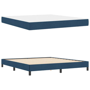 Κρεβάτι με ελατήρια με στρώμα Μπλε 180 x 200 cm ύφασμα - Pakobazaar