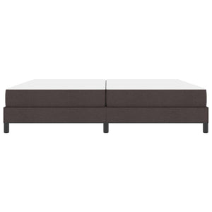 Κρεβάτι με ελατήρια Σκούρο Καφέ 200 x 200 cm ύφασμα