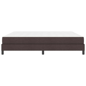 Κρεβάτι με ελατήρια Σκούρο Καφέ 200 x 200 cm ύφασμα