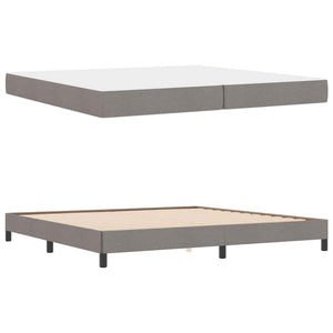 Κρεβάτι με ελατήρια Taupe 200 x 200 cm ύφασμα