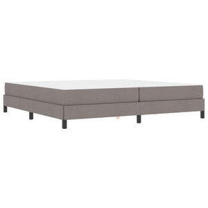 Κρεβάτι με ελατήρια Taupe 200 x 200 cm ύφασμα