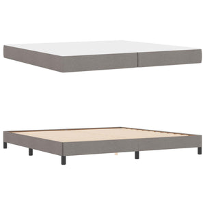 Κρεβάτι με ελατήρια Taupe 200 x 200 cm ύφασμα