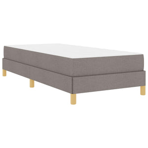 Κρεβάτι με ελατήρια με στρώμα Taupe 80 x 200 cm ύφασμα - Pakobazaar