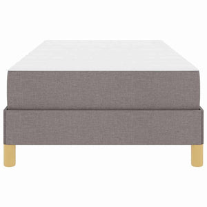 Κρεβάτι με ελατήρια με στρώμα Taupe 80 x 200 cm ύφασμα - Pakobazaar