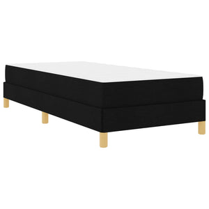 Κρεβάτι με ελατήρια με στρώμα Μαύρο 90 x 190 cm ύφασμα - Pakobazaar