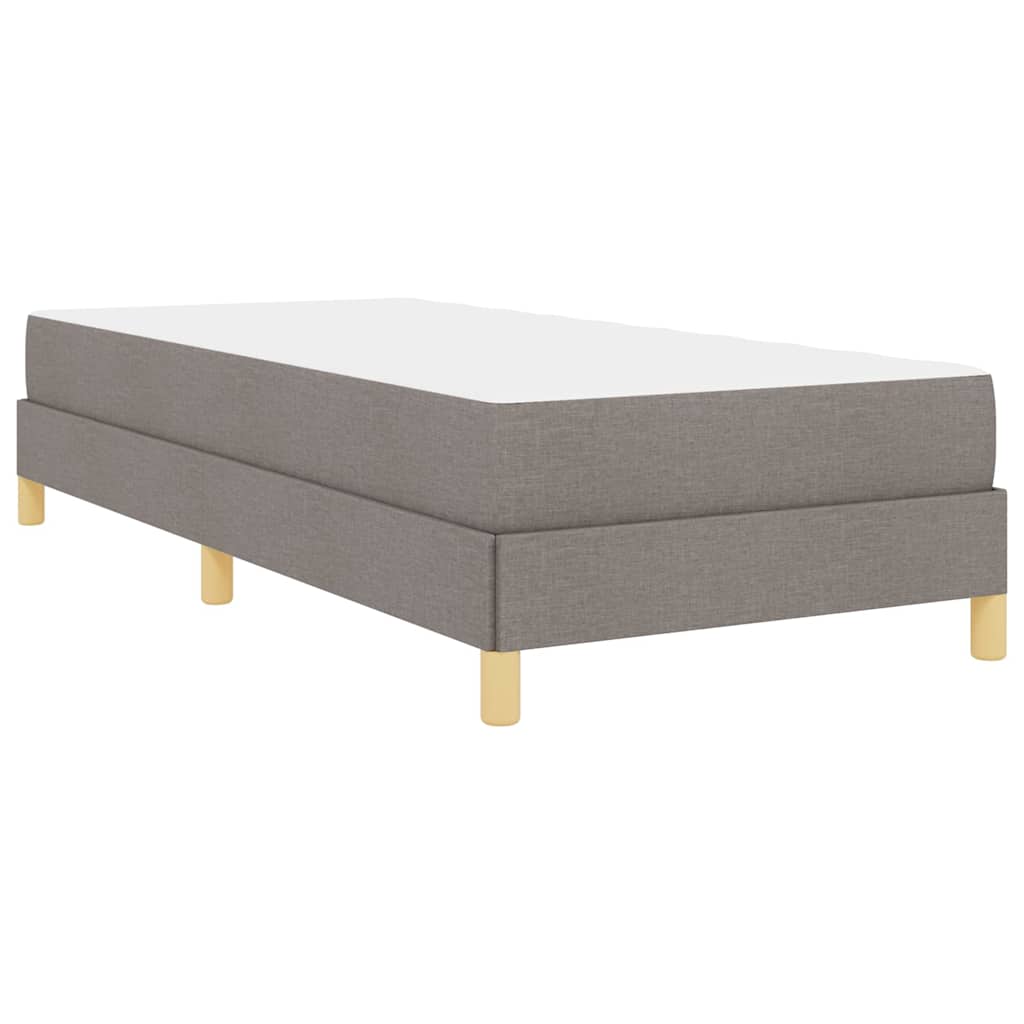 Κρεβάτι με ελατήρια με στρώμα Taupe 90 x 190 cm ύφασμα