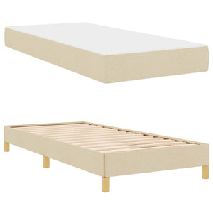 Κρεβάτι με ελατήρια με στρώμα Κρεμ 90 x 190 cm ύφασμα