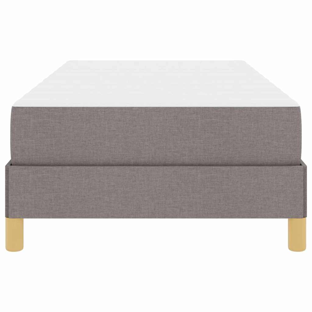 Κρεβάτι με ελατήρια με στρώμα Taupe 90 x 200 cm ύφασμα