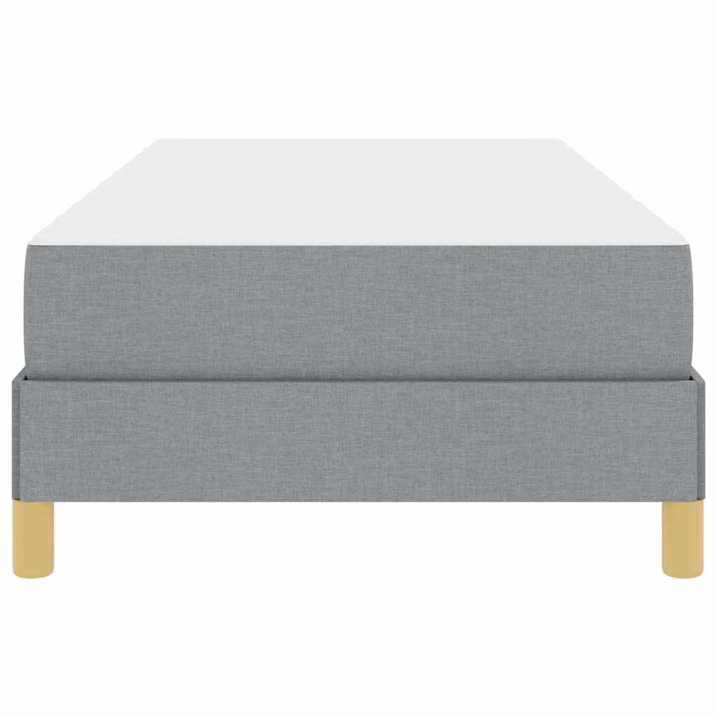 Κρεβάτι με ελατήρια με στρώμα Ανοιχτό γκρι 100 x 200 cm ύφασμα - Pakobazaar