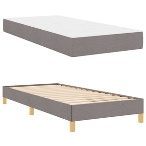Κρεβάτι με ελατήρια Taupe 100 x 200 cm ύφασμα
