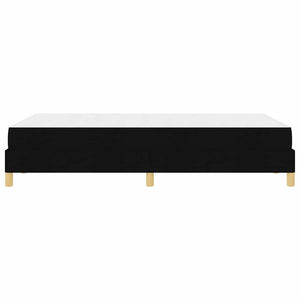 Κρεβάτι με ελατήρια με στρώμα Μαύρο 120 x 190 cm ύφασμα - Pakobazaar