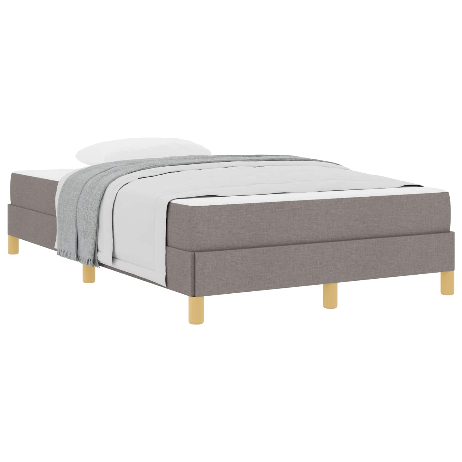 Κρεβάτι με ελατήρια με στρώμα Taupe 120 x 190 cm ύφασμα