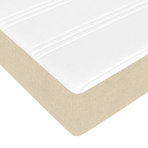 Κρεβάτι με ελατήρια με στρώμα Κρεμ 120 x 190 cm ύφασμα