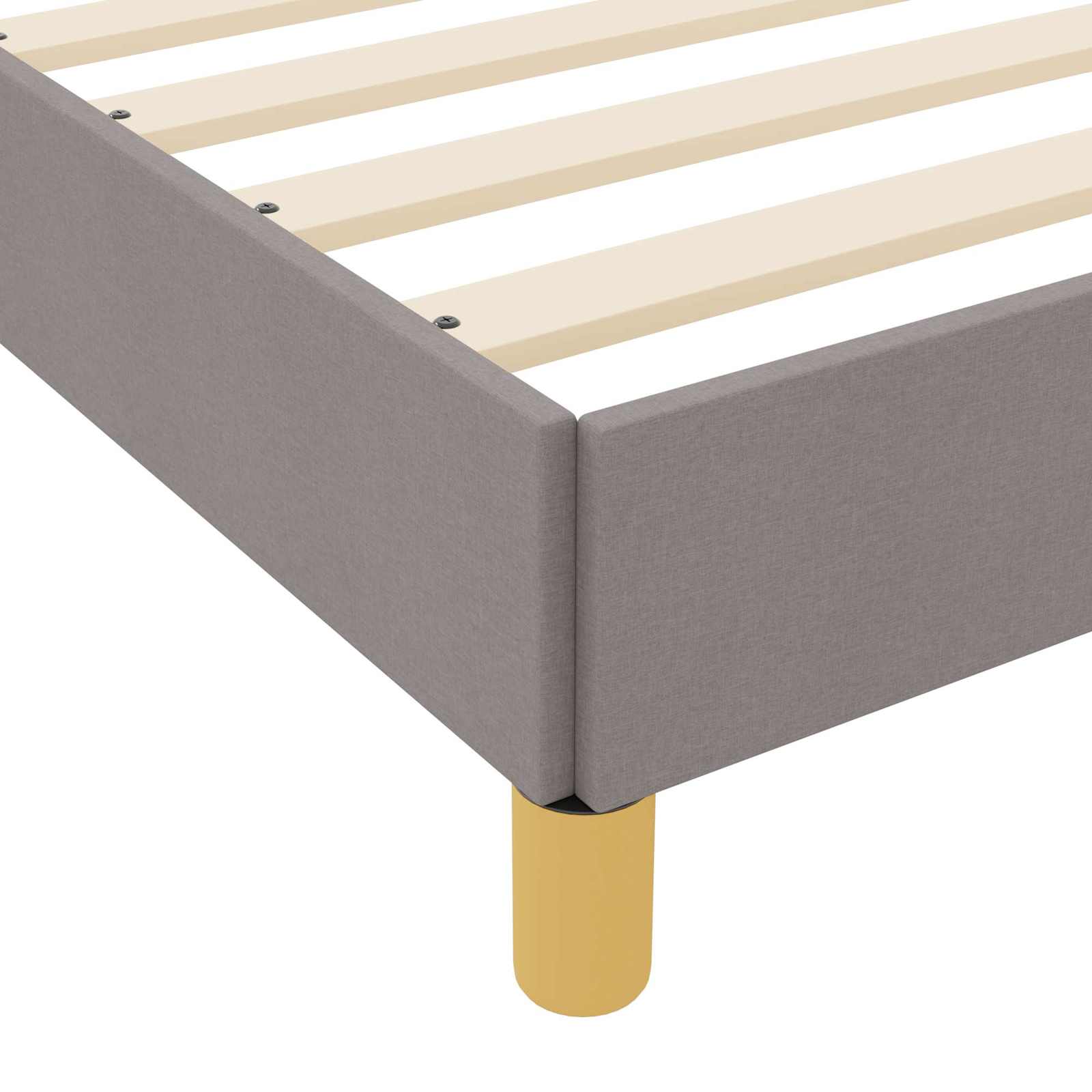 Κρεβάτι με ελατήρια με στρώμα Taupe 120 x 200 cm ύφασμα - Pakobazaar