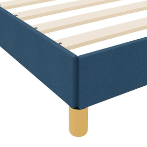 Κρεβάτι με ελατήρια με στρώμα Μπλε 120 x 200 cm ύφασμα