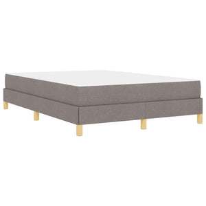 Κρεβάτι με ελατήρια με στρώμα Taupe 140 x 190 cm ύφασμα - Pakobazaar