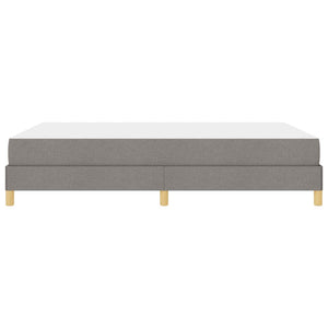 Κρεβάτι με ελατήρια με στρώμα Taupe 140 x 190 cm ύφασμα - Pakobazaar