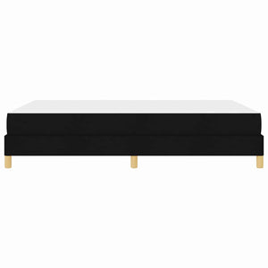 Κρεβάτι με ελατήρια με στρώμα Μαύρο 140 x 200 cm ύφασμα