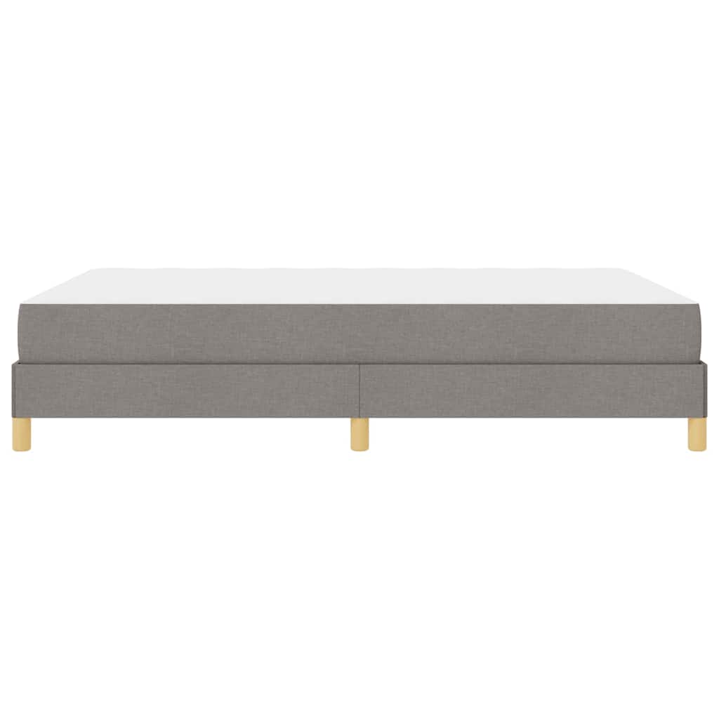 Κρεβάτι με ελατήρια με στρώμα Taupe 140 x 200 cm ύφασμα