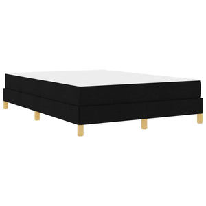 Κρεβάτι με ελατήρια με στρώμα Μαύρο 160 x 200 cm ύφασμα - Pakobazaar