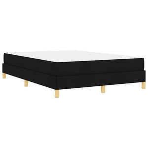 Κρεβάτι με ελατήρια με στρώμα Μαύρο 160 x 200 cm ύφασμα - Pakobazaar