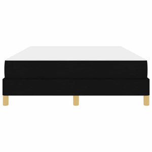 Κρεβάτι με ελατήρια με στρώμα Μαύρο 160 x 200 cm ύφασμα - Pakobazaar