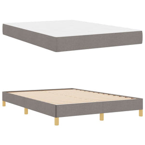 Κρεβάτι με ελατήρια με στρώμα Taupe 160 x 200 cm ύφασμα - Pakobazaar