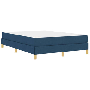 Κρεβάτι με ελατήρια με στρώμα Μπλε 160 x 200 cm ύφασμα - Pakobazaar