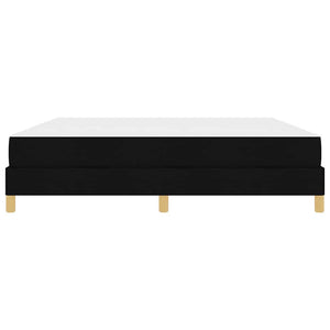 Κρεβάτι με ελατήρια με στρώμα Μαύρο 180 x 200 cm ύφασμα - Pakobazaar
