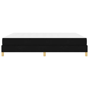 Κρεβάτι με ελατήρια με στρώμα Μαύρο 180 x 200 cm ύφασμα - Pakobazaar