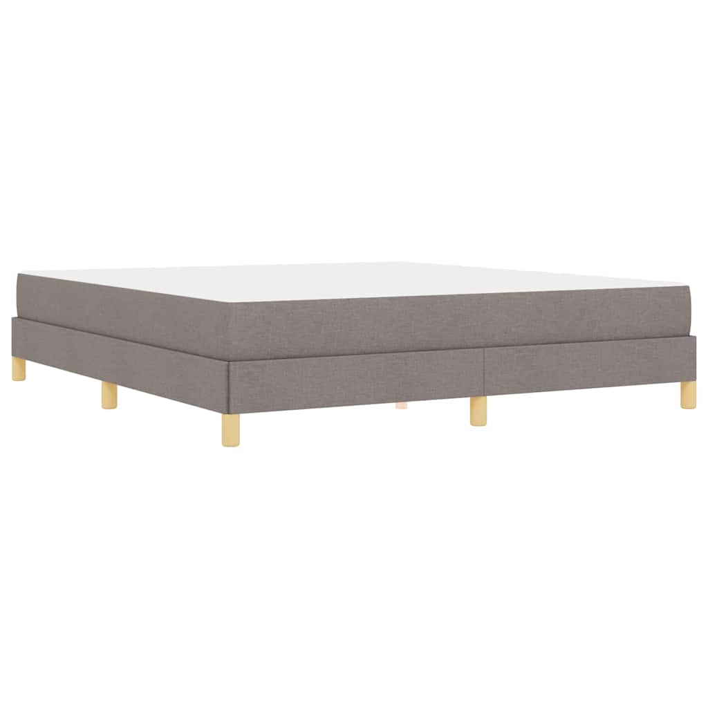 Κρεβάτι με ελατήρια με στρώμα Taupe 180 x 200 cm ύφασμα - Pakobazaar