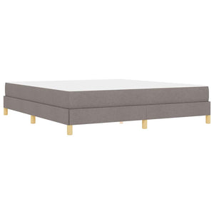 Κρεβάτι με ελατήρια με στρώμα Taupe 180 x 200 cm ύφασμα - Pakobazaar