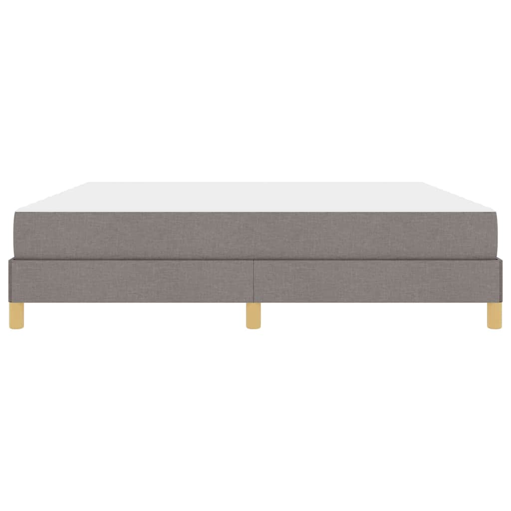 Κρεβάτι με ελατήρια με στρώμα Taupe 180 x 200 cm ύφασμα - Pakobazaar