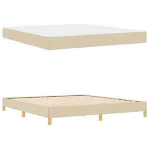 Κρεβάτι με ελατήρια με στρώμα Κρεμ 180 x 200 cm ύφασμα - Pakobazaar