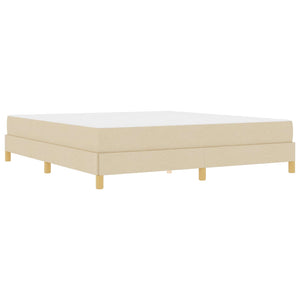Κρεβάτι με ελατήρια με στρώμα Κρεμ 180 x 200 cm ύφασμα - Pakobazaar
