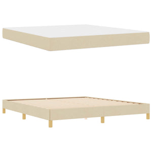 Κρεβάτι με ελατήρια με στρώμα Κρεμ 180 x 200 cm ύφασμα - Pakobazaar