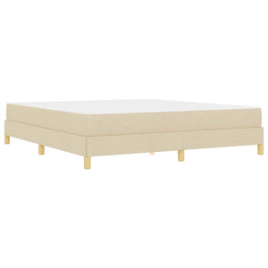Κρεβάτι με ελατήρια με στρώμα Κρεμ 180 x 200 cm ύφασμα - Pakobazaar